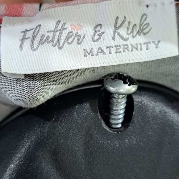 Flutter and Kick Maternity Large Floral Asymmetrical Hem Sleeveless Maxi Dress - Picture 2 of 11